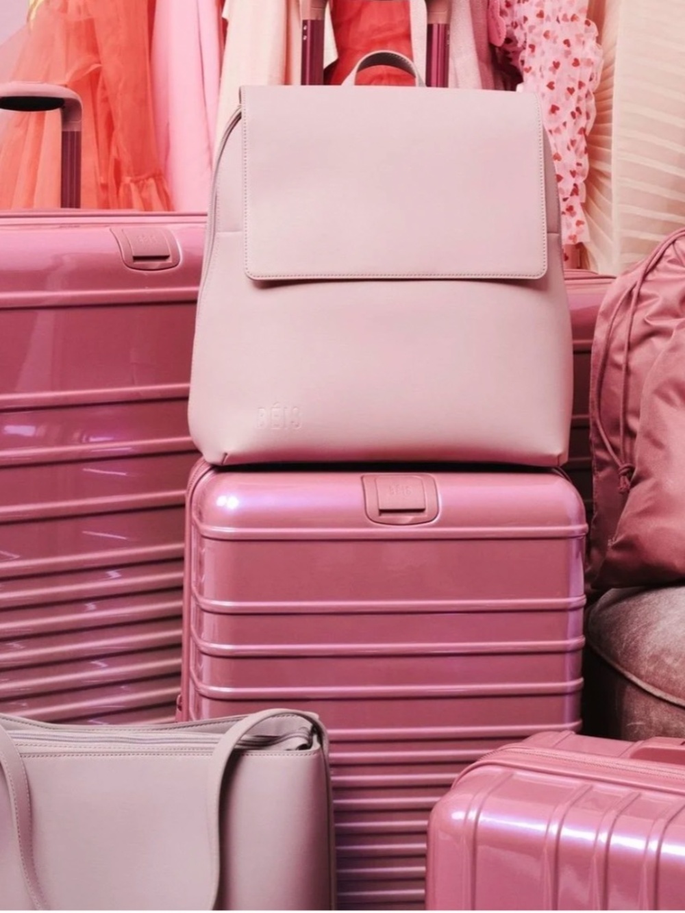 Nwot Beis Wicked Backpack In Wicked Pink View 6